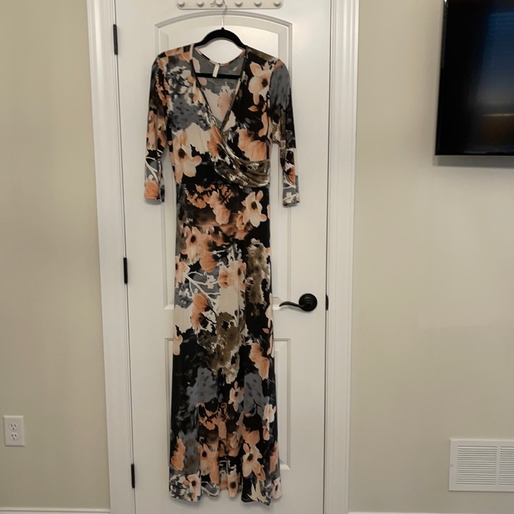 Pink Blush Maternity wrap dress with belt